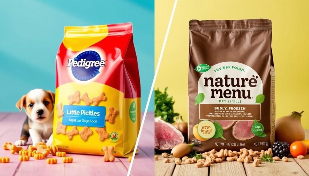 pedigree compared to nature's menu dry dog food